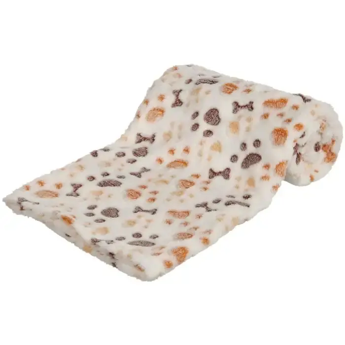 Trixie Lingo Blanket – Mjuk hundfilt med tassar och ben mönster | Favorit hos kunderna