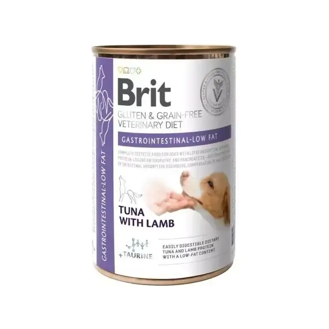 Brit Veterinary Grain Free Diet Dog Can Gastrointestinal-low fat 400 g - Prisnedsättning