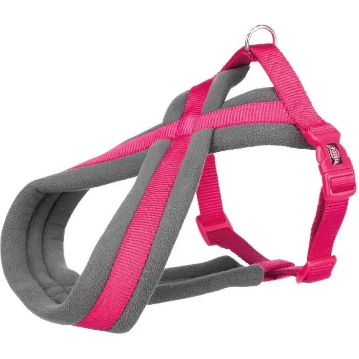 Trixie Touring Sele Fuchsia – Bekväm huskysele med mjukt fleecefoder | Gratis retur