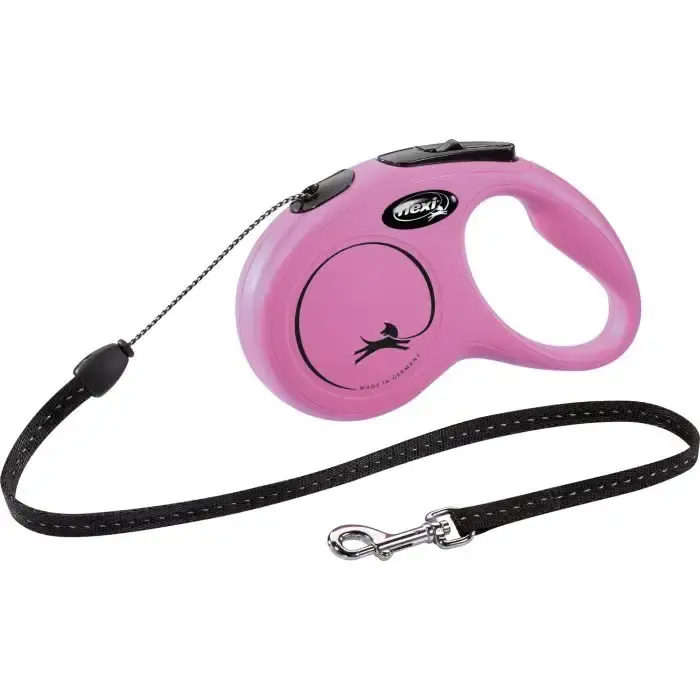 Flexi Classic S Cord 5m Rosa – Rullkoppel för en avslappnad promenad - Nästan slut
