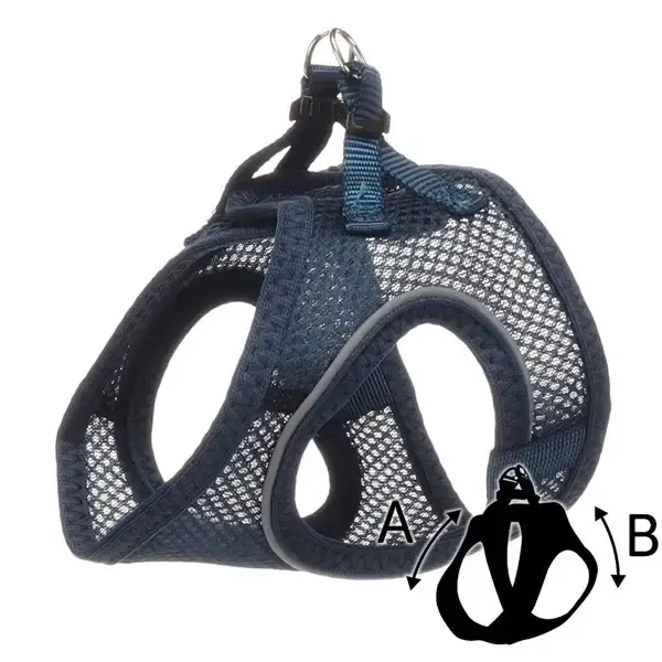 Direkt från fabriken | Kattsele S 24-29cm Berta Step & Go mörkblå