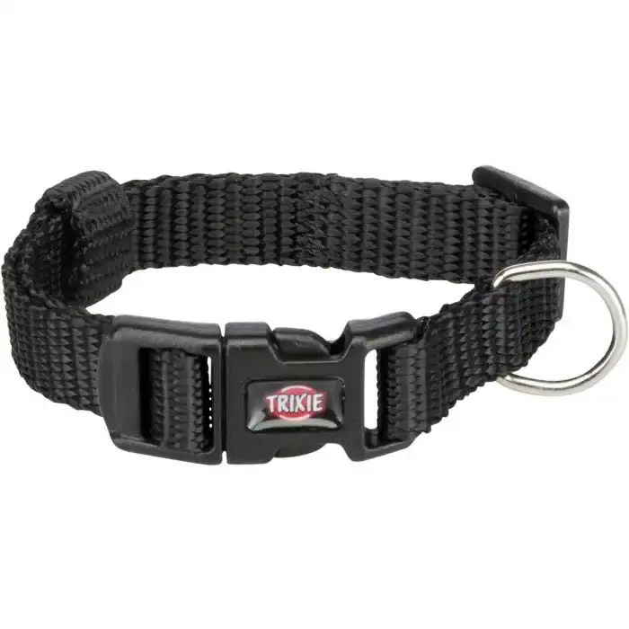 Trixie Halsband Svart – Smidig hundhalsband i nylon av hög kvalitet - Reapris