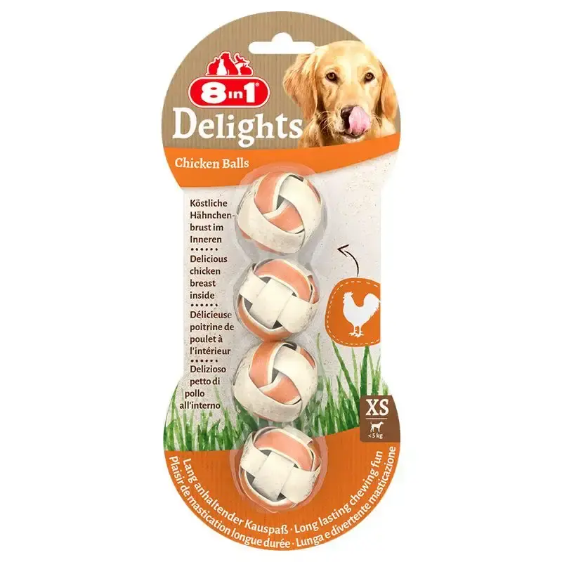 8in1 Delights Chicken Chewing Balls med kyckling-326300.4 | Premiumkvalitet