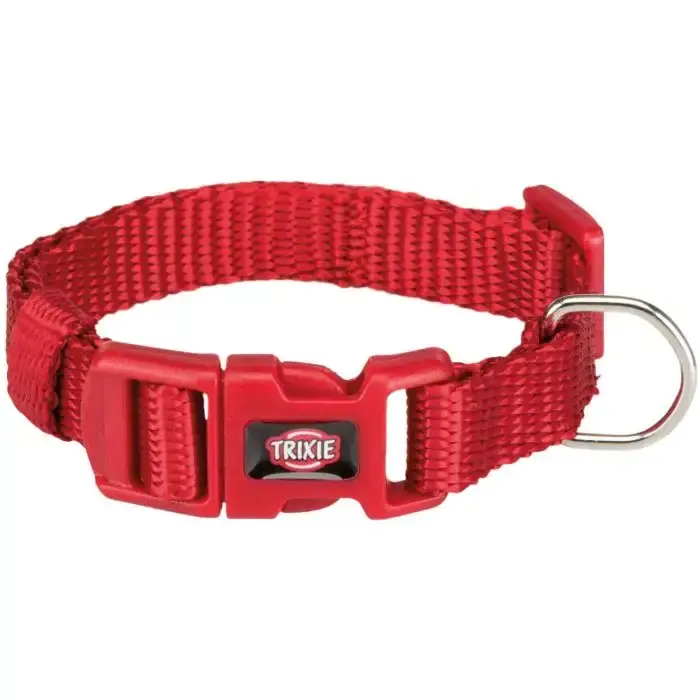 Så länge lagret räcker - Trixie Halsband Röd – Smidig hundhalsband i nylon av hög kvalitet