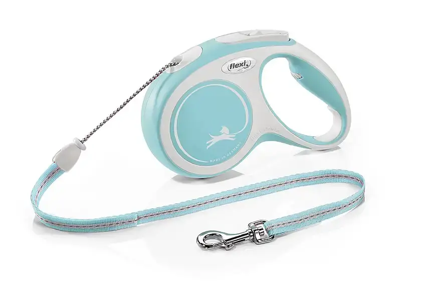 Sista dagarna - Flexi New Comfort Koppel Med Snöre 8 m – Ljusblå