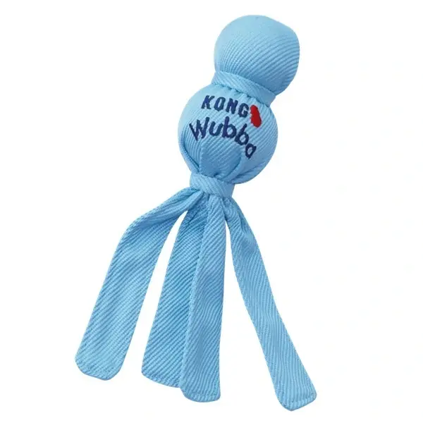 Extra rabatt - KONG Wubba Puppy hundleksak – blå