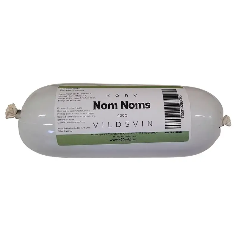 Nyhet i sortimentet - Nom Noms Körv Vildsvin 400g