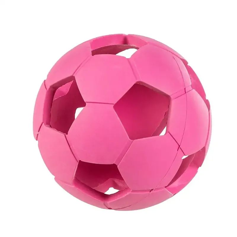 Väl omtyckt - Little&Bigger Fotboll i Gummi Rosa 11 cm
