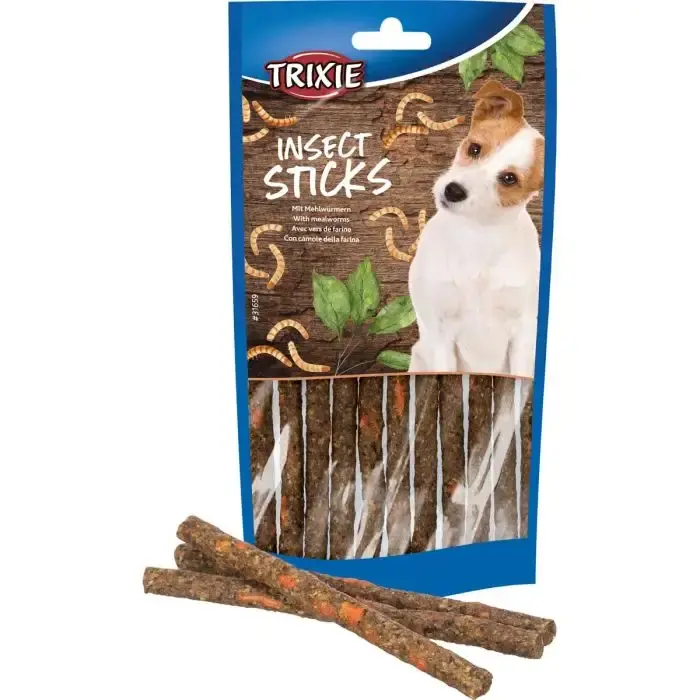 Nytt i sortimentet - Hundgodis Insect Sticks Mjölmask – Tuggstix med hållbar proteinkälla
