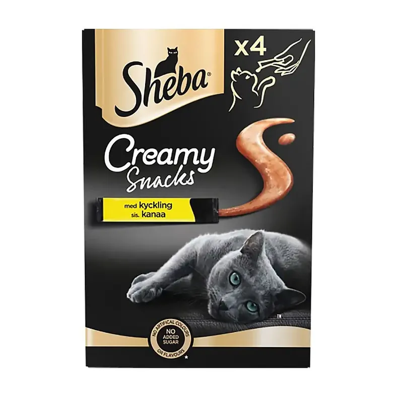 Sheba Creamy Snacks Kyckling 4×12 g - Gratis retur