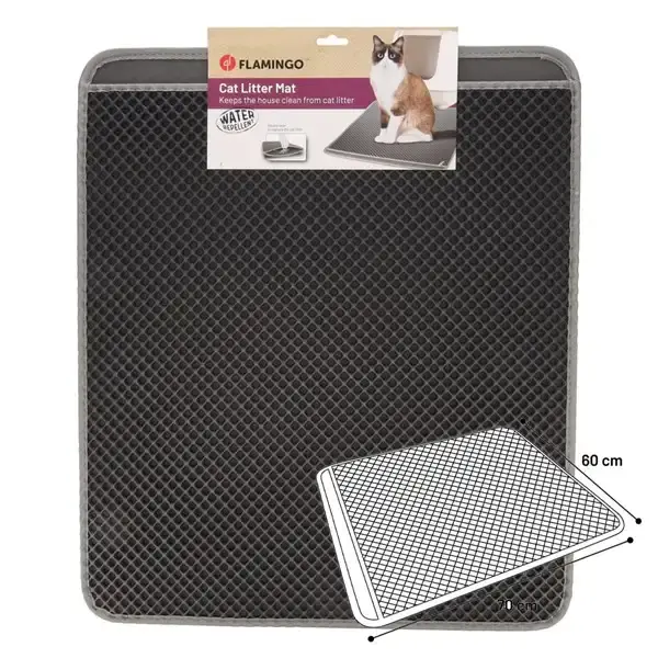 Kattsandsmatta 61x41x1,3cm Matz grå - Köp direkt