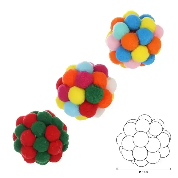 Kattleksak mjuk pompomboll | Ny lansering