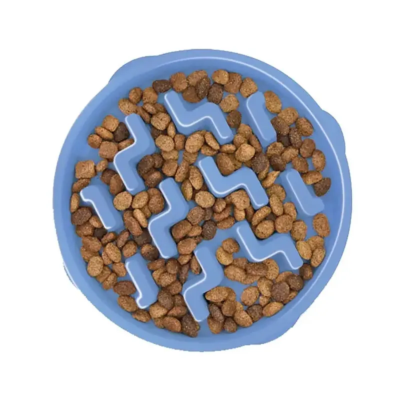 Outward Hound Slow Feeder Notch Hundmatskål Blå 20,5 cm | Extra rabatt