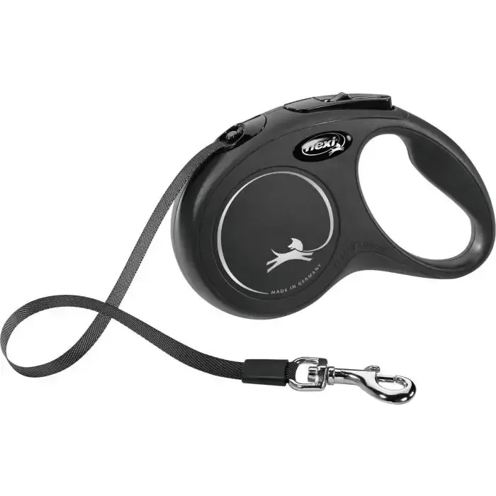 Direkt från fabriken | Flexi Classic Tape Svart 5m – Klassisk modell, 5 meter koppelband