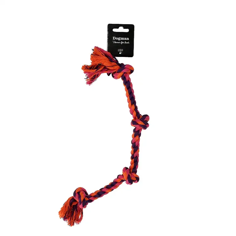 Handla säkert - Leksak Rep med 4 knutar Orange-333553
