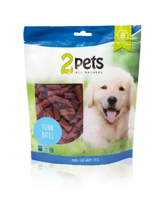 2pets Dogsnack Tuna Bites, 400 g | Kampanjpris