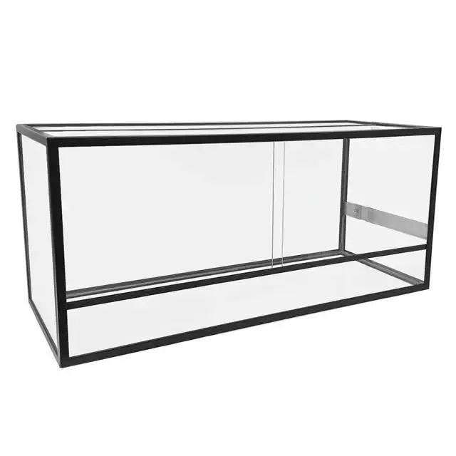 Terrarium – Aluminium – Svart – 110x45x50 cm - Snabb leverans