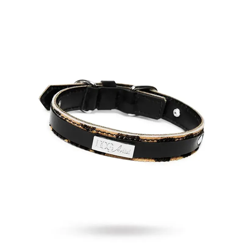 LUCKY LEOPARD – Läder Hundhalsband | Försäljningssuccé