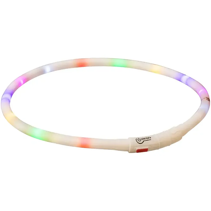 Flash light ring USB, silikon, XS-XL 70 cm/ø 10 mm - Finns i lager
