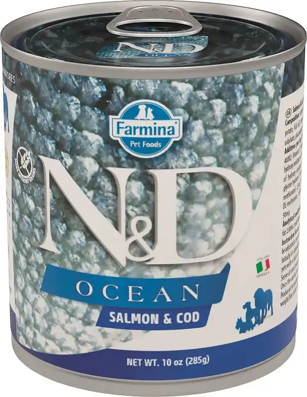 Kundernas favorit | FARMINA N&D Ocean Lax & Torsk våtfoder 285 g