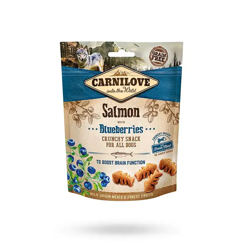 Direkt från fabriken - Carnilove Dog Crunchy Snack Salmon Blueberry 200g