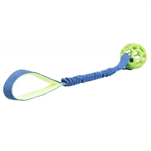 Tidsbegränsat erbjudande - Trixie Bungee Tugger limegrön gummiboll med expander – hundleksak