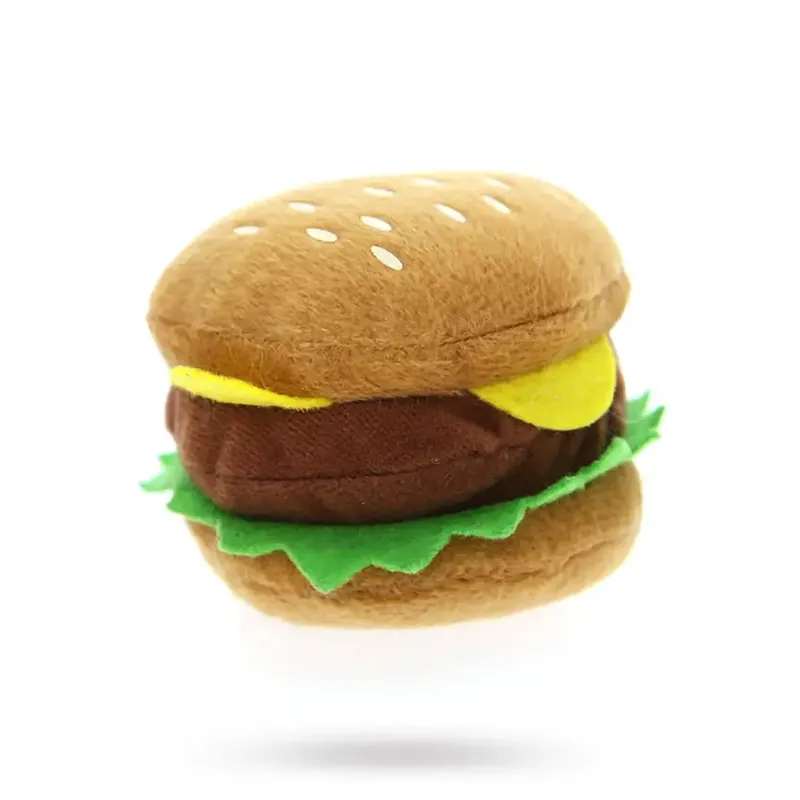 Hamburger Plush & Squeaky Hundleksak - Nyligen lanserat