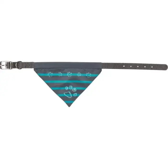 Trixie Halsband Scarf Grafit – Elegant halsband med randig scarf | Mycket efterfrågad
