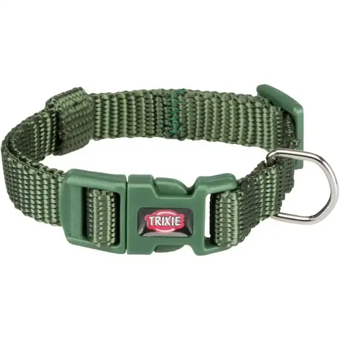 Snart slut - Trixie Halsband Skogsgrön – Smidig hundhalsband i nylon av hög kvalitet