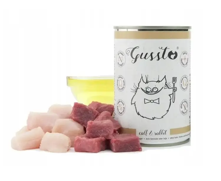 Nedsatt pris - GUSSTO Cat Fresh Kalv & Kanin 400 g