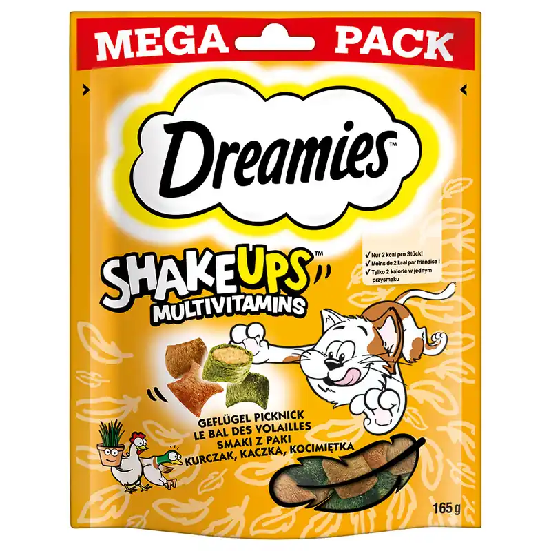 Populärt just nu - Dreamies kattgodis till sparpris! – Shakeups Multivitamins Snacks – Poultry Picknick (165 g)
