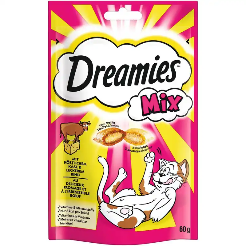 Missa inte erbjudandet | Dreamies kattgodis till sparpris! – Mix Cat Treats 60 g – Lax + Ost (60 g)