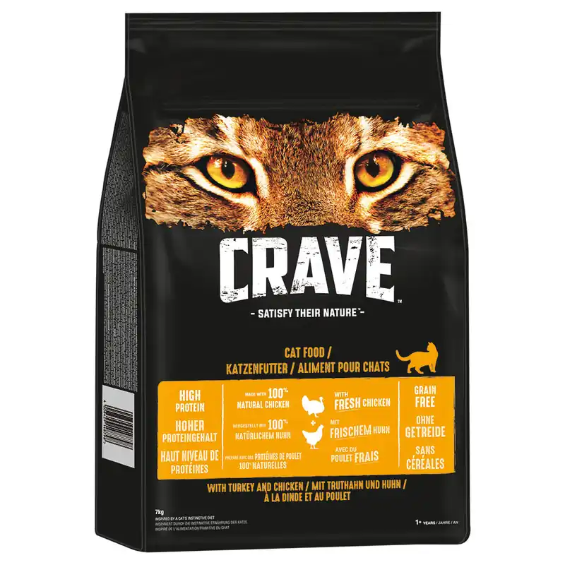 Lågt pris | Crave Adult torrfoder till sparpris! – Turkey & Chicken (7 kg)