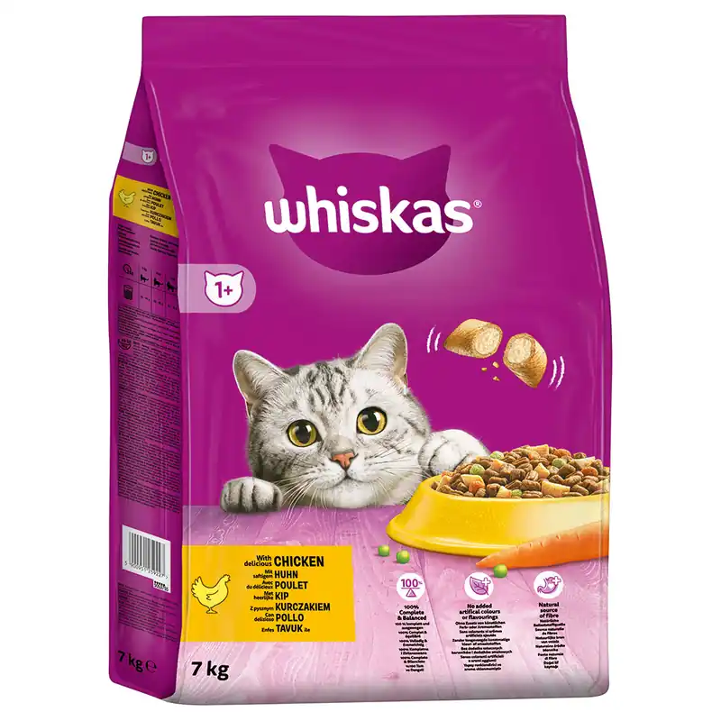 Nytt hos oss | Whiskas torrfoder till sparpris! 1+ Kyckling (7 kg)