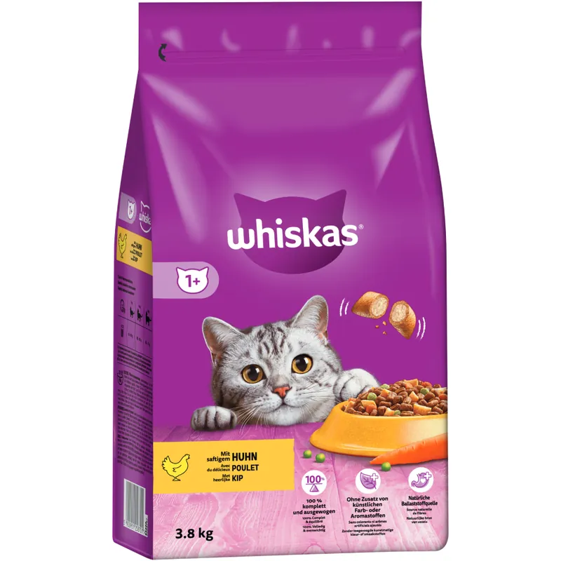 Whiskas torrfoder till sparpris! – 1+ Kyckling (3,8 kg) | Nytt i webbutiken