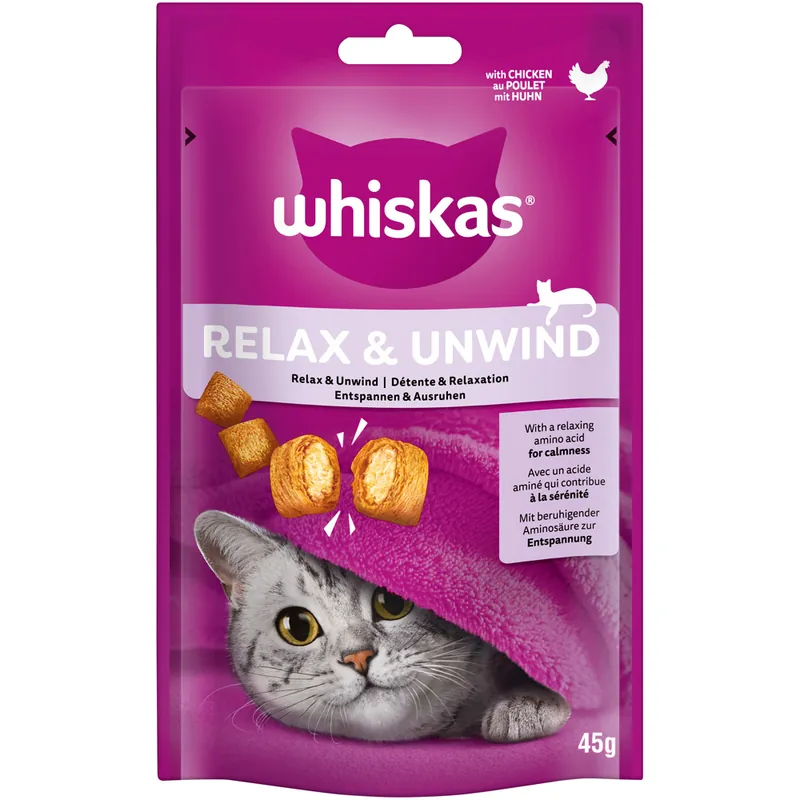 Bara denna vecka | Whiskas Snacks Relax & Unwind – 8 x 45 g kyckling
