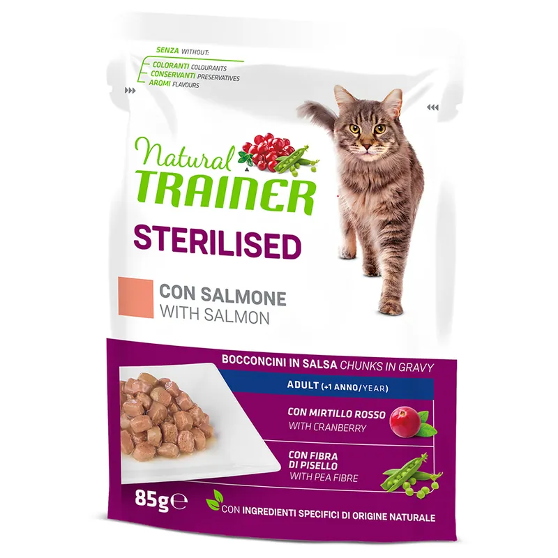 Lågt pris | Natural Trainer Adult Sterilised – 12 x 85 g anka