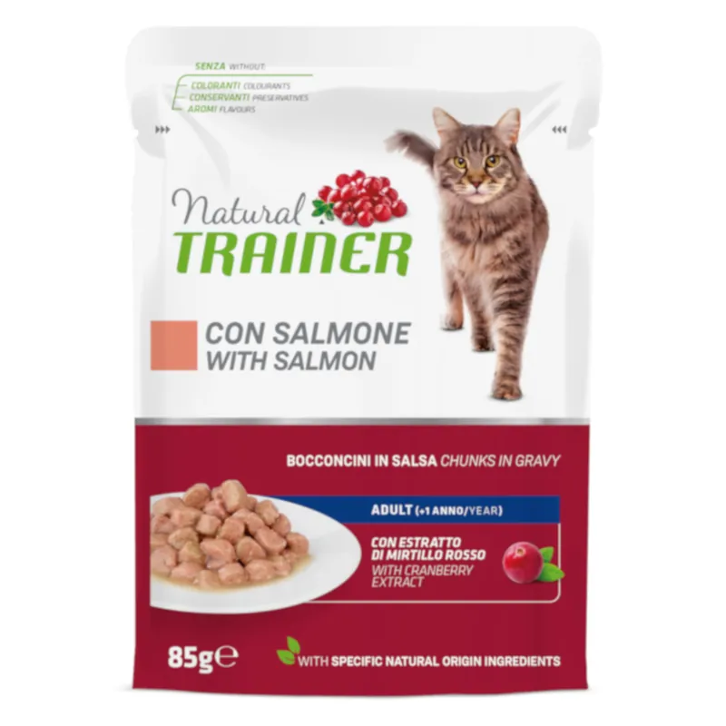 Kan beställas online | Natural Trainer Adult – Ekonomipack 24 x 85 g lax