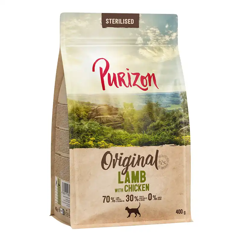 Nyhet - 2 x 400 g Purizon torrfoder katt till sparpris! – Sterilised Adult Lamm & kyckling