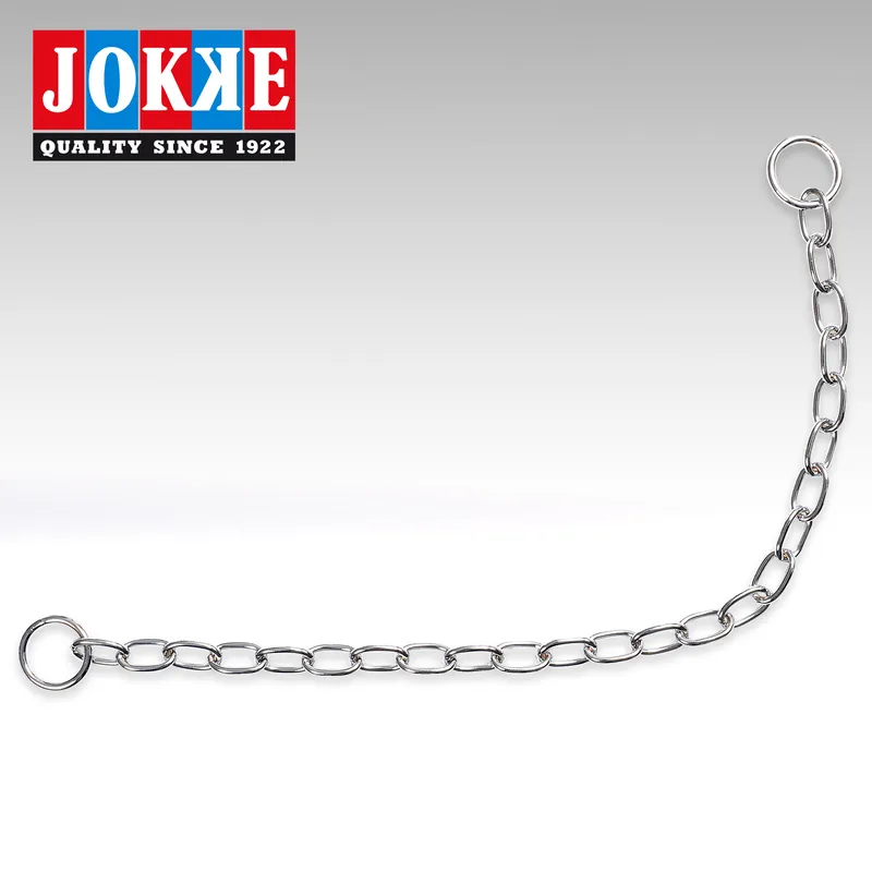 Premiumkvalitet - Metallhalsband långlänkad rund, diameter 3,8 mm