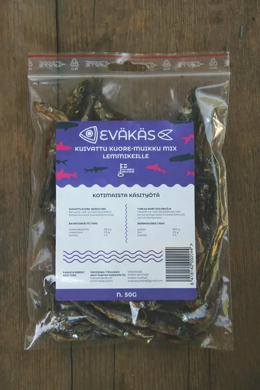 Populärt just nu | Eväkäs Torkad Sik-Mix för Djur 50g