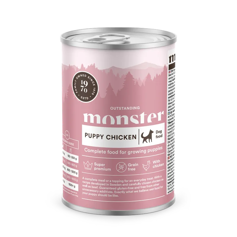 Monster Dog Valp Kyckling & Nötkött 400 g | Rabatter