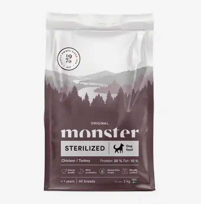 Monster Original Sterilized Kyckling / Kalkon hundfoder - Rekommenderas