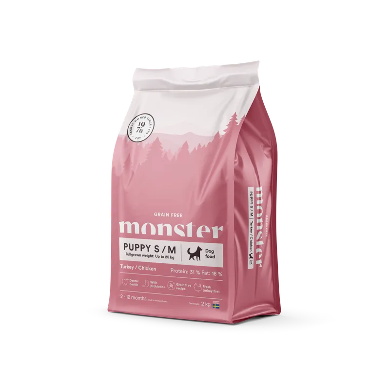 Nyhet | Monster Dog Grain Free Puppy small / medium hundfoder