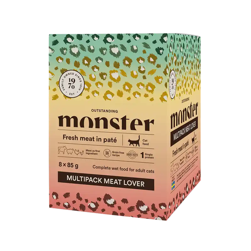 Monster Katt Vuxen Multipack Köttälskare 8 x 85g | Populär