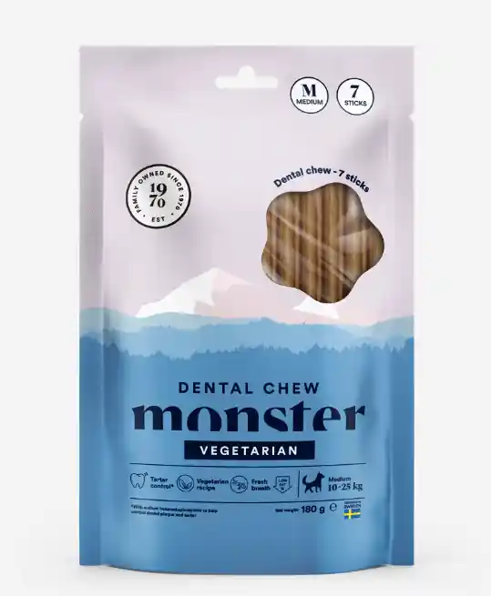 Monster Dental Chew Vegetarisk hundgodis - Mycket populär