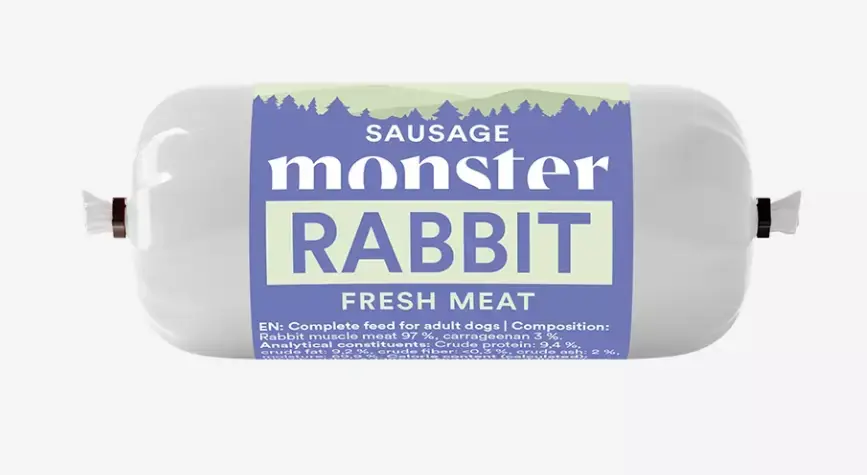 Monsterkanin Korv Kanii Makkara träningkorv kompletterande foder 80g - Nyhet