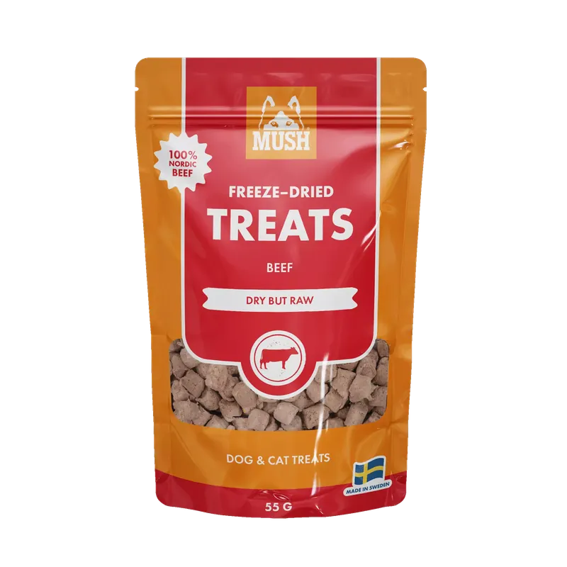 MUSH FRYSTORKADE GODIS NAUT 55 G Kattgodis Hundgodis | Rea