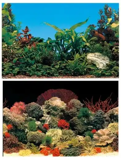Akvarium bakgrund 2-sidig 120x50 cm - Rekommenderas