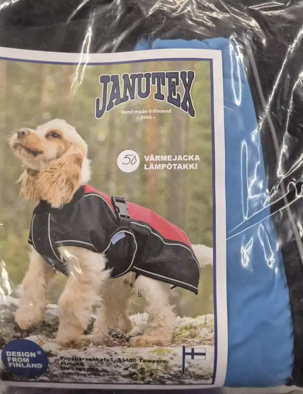 Janutex Värmejacka för hundar blå-svart | Bara denna vecka